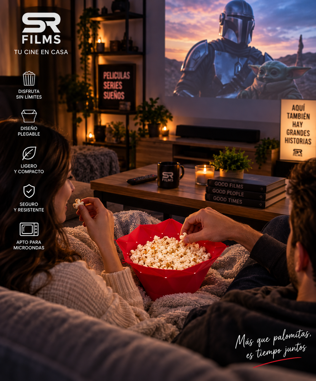 Bol Plegable para Palomitas de Microondas