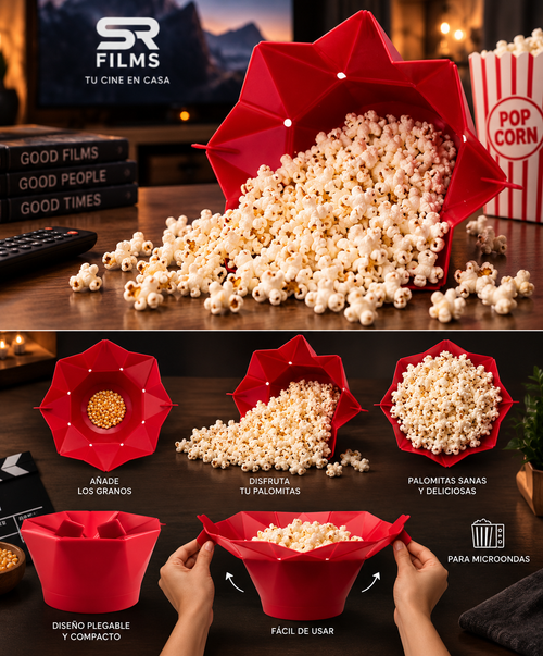 Bol Plegable para Palomitas de Microondas