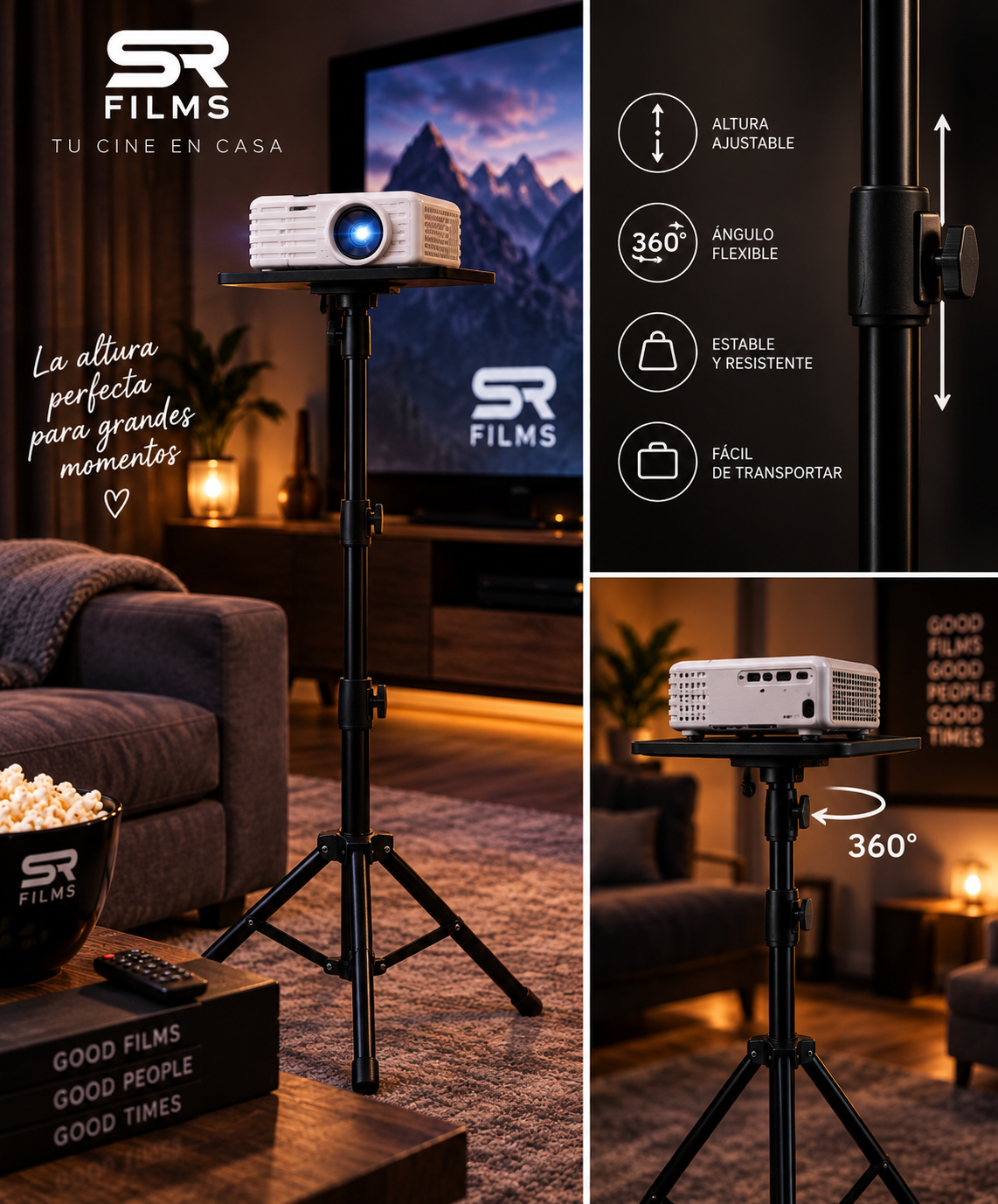Soporte Telescópico para Proyector SR Films