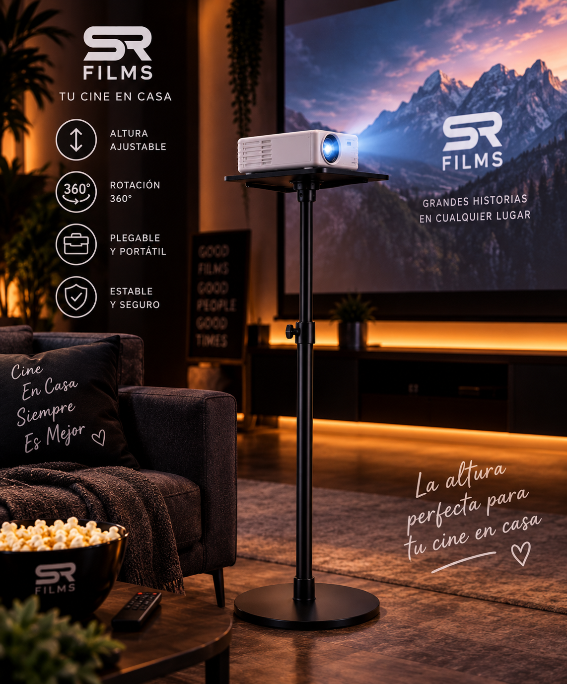 Soporte Telescópico para Proyector SR Films