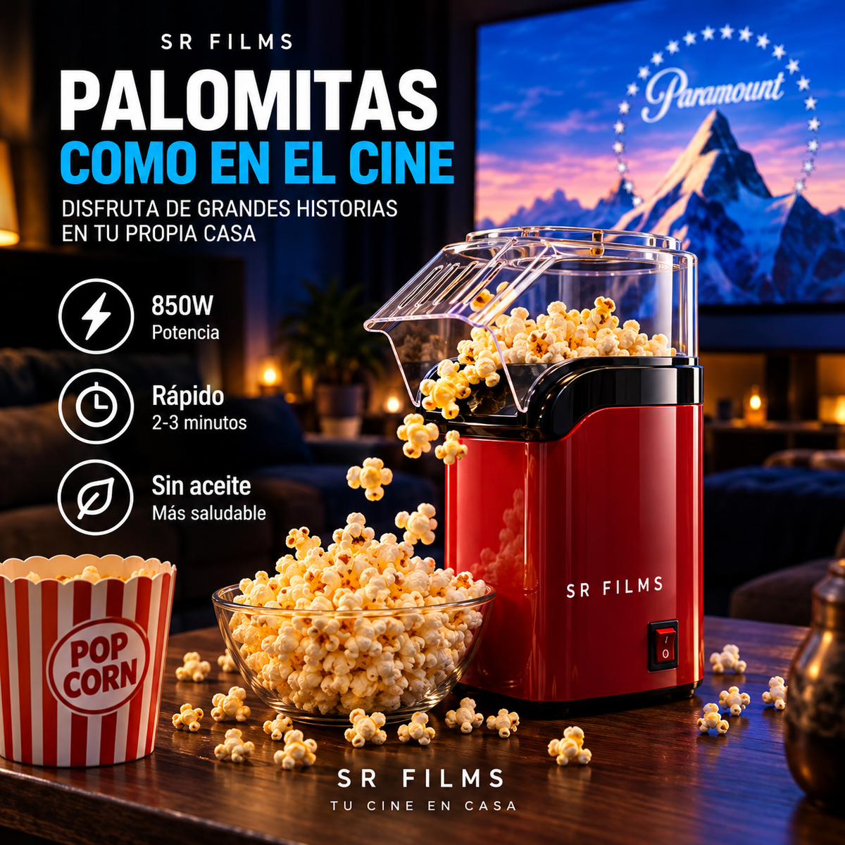 Máquina de Palomitas Profesional SR Films
