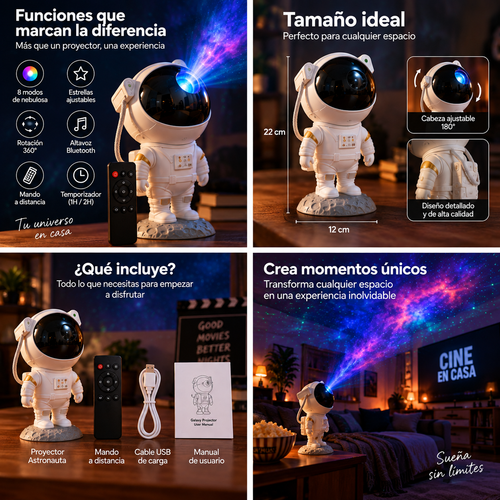 Proyector astronauta Galaxy y sus funciones