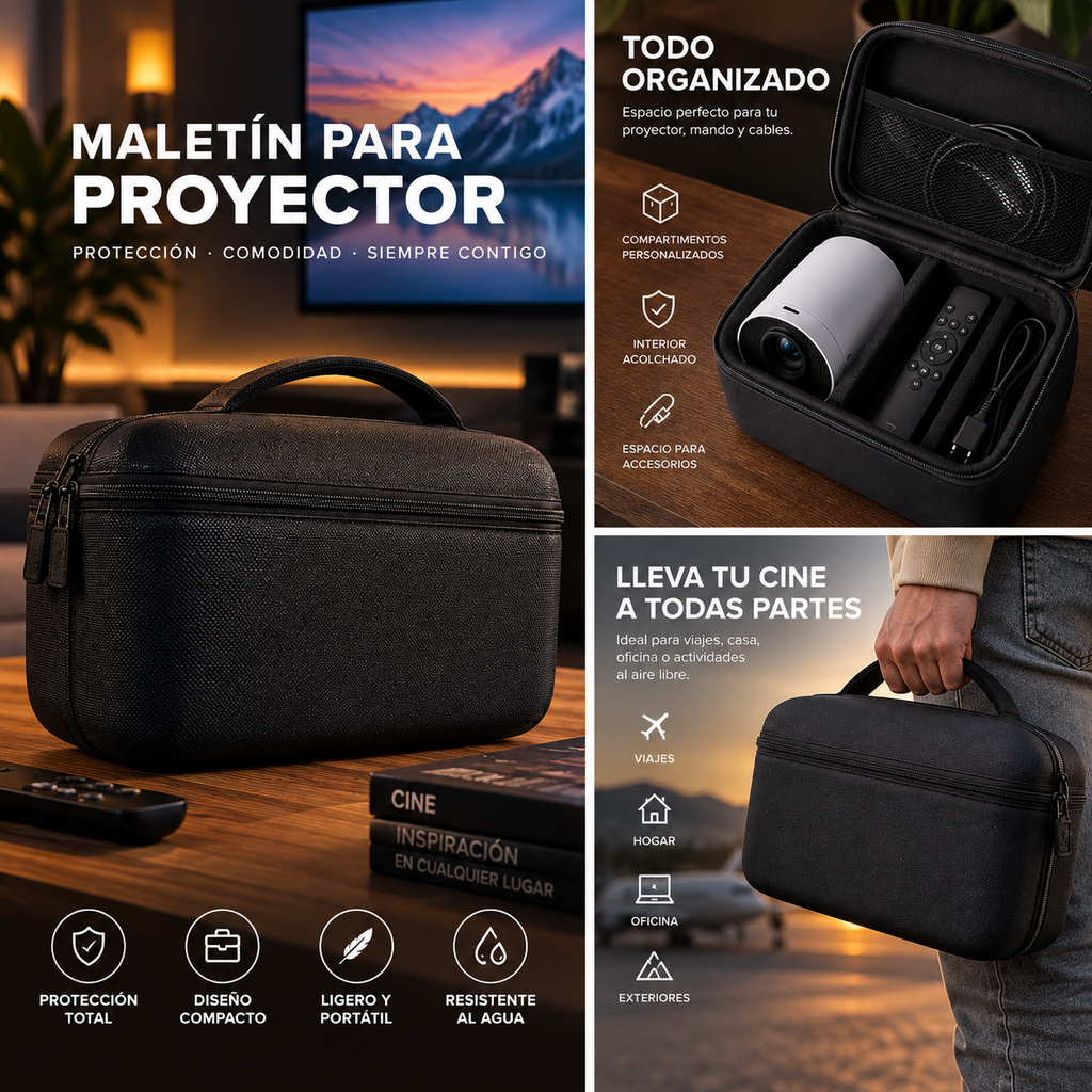 Maletín para proyector portátil