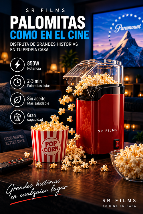 Máquina de palomitas SR Films para cine en casa
