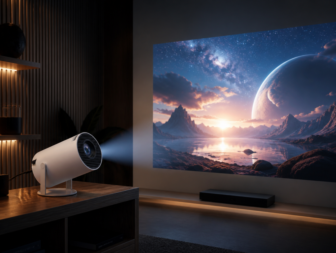 HY300 Pro en un cine en casa